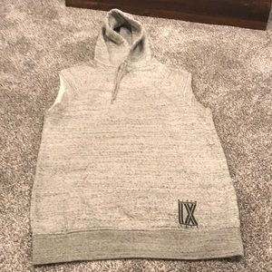 Men cut off sweatshirt